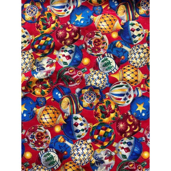 Handmade Reversible Holiday Christmas Themed Apron Floral Ornaments - Picture 2 of 8